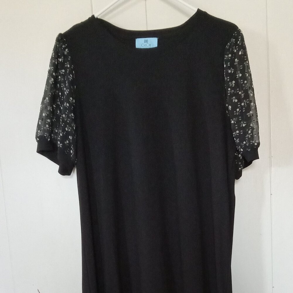 CeCe Mid Length Black Dress Size Large